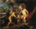 L’Enfant Jésus et l’Enfant Saint Jean d’après Rubens Impressionniste Théodore Clement Steele